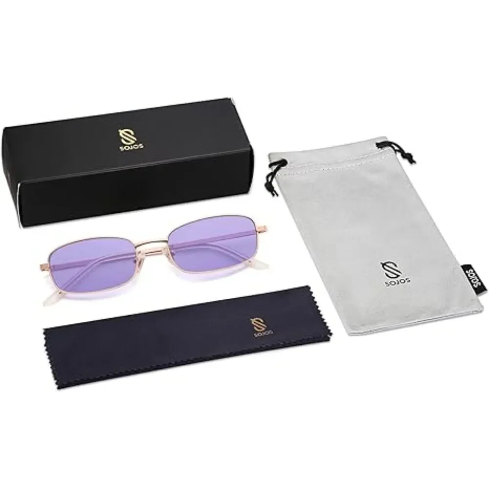 Trendy Small Y2K Rectangle Sunglasses for Women and Men Retro SJ1187